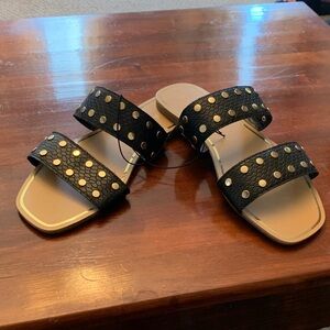 Elegant Black Studded Sandals